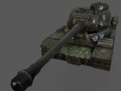 tank IS Low-poly 3D model