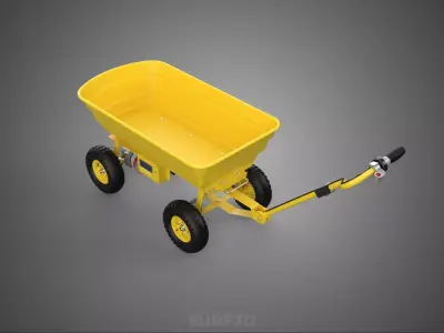 IOT AUTONOMOUS SMART ROBOT CART TROLLEY WAGON WHEELBARROW GARDEN 3D model
