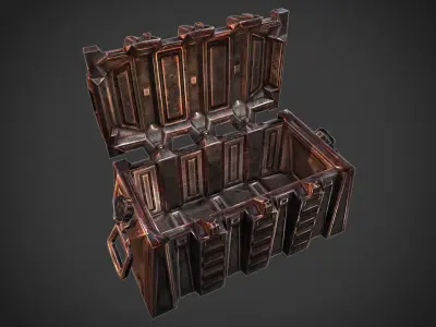 Crate Container Chest Low-poly 3D model