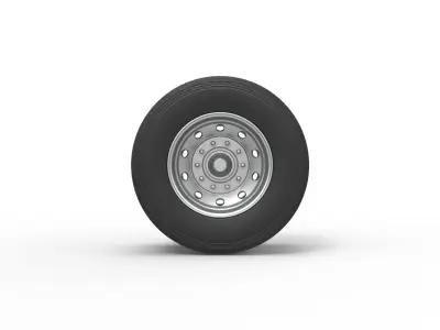 10 Hole double wheel of trailer Scale 1 to 25 3D print model