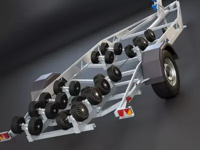 Boat Trailer RV 3D model