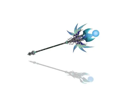 Elven Scepter Low-poly 3D model