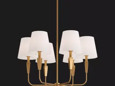Jeremiah Chandelier Antique Brass Low-poly 3D model