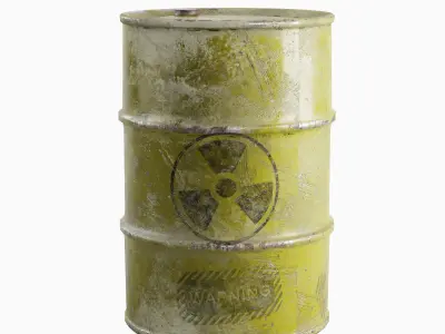 Nuclear Barrel 05 Low-poly 3D model