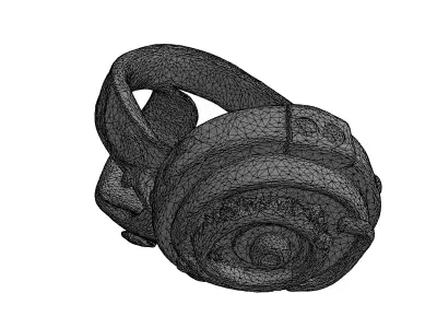 Steampunk Gear Mechanical Ring Low-poly 3D model