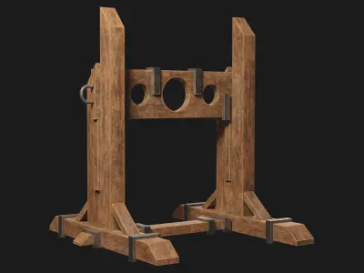 Medieval Pillory Low-poly 3D model purchase