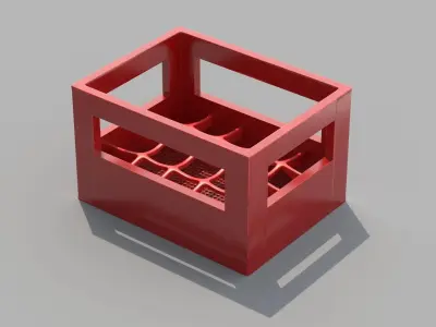 Bottle box red 3D model