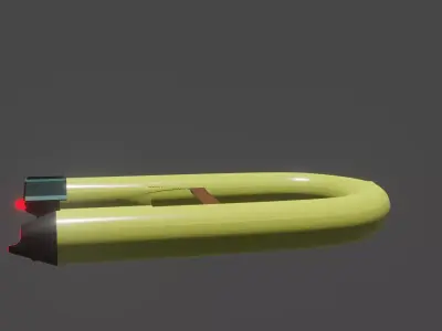 Boat lowpoly banana Free low-poly 3D model