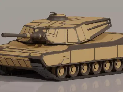 M1 Abrams Tank 3D Model Free low-poly 3D model