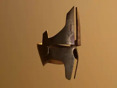 Helmet spartan Low-poly 3D model
