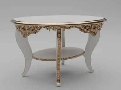 Antique Table Low-poly 3D model