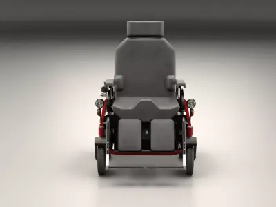 Modern Electric Wheelchair - Low Poly PBR Game Ready Low-poly 3D model