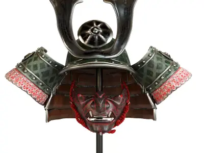 Helmet Samurai 002 3D model