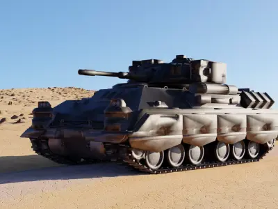 Sci-Fi Battle Tank High-Detail Game-Ready 3D Model 3D model