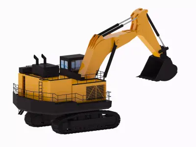 Excavator Mining 3600 Low-poly 3D model