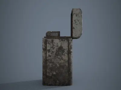 Old cigarette Lighter  Low-poly 3D model