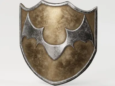 Bat Shield Low-poly 3D model