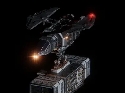 CARSON - Light Freight Space Ship 3D model