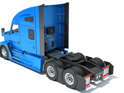 Generic Semi Truck 3D model 3