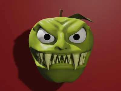 Crazy Apple Free 3D model