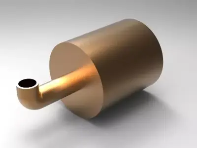 muffler1 copper pipe Free 3D model