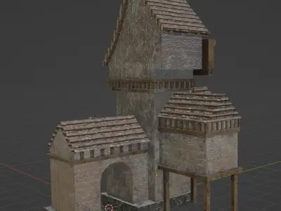 Medieval Structure Free low-poly 3D model