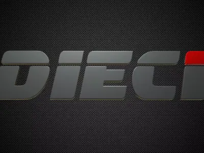 dieci logo 3D model