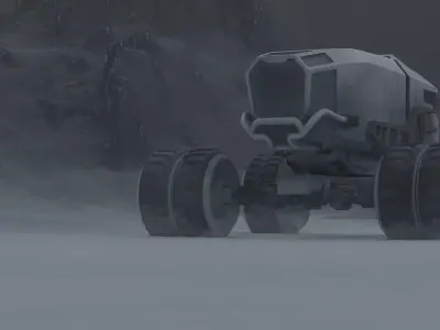 Sci-fi Truck game ready Low-poly 3D model by Pedraza-Ale