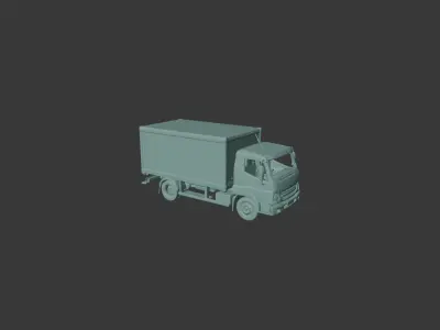 Detailed Delivery Truck 3D Printable Model - Cargo Vehicle 3D print model