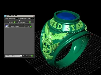 RING ARMY USA 3D print model from CGTrader