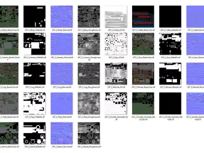 Walking Turret Concept-1-All Colors 3D Model Pack