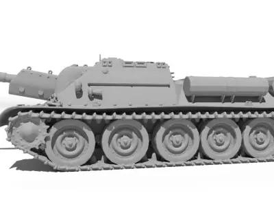 Tank Su122 for 3D print 3D print model