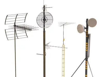 Radio Antenna 3D model get