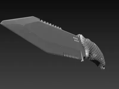 Combat Knife Zbrush 3D model