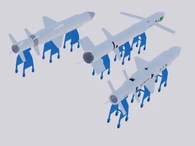 Rocket Missile Avibras Astros II MLRS 3D model