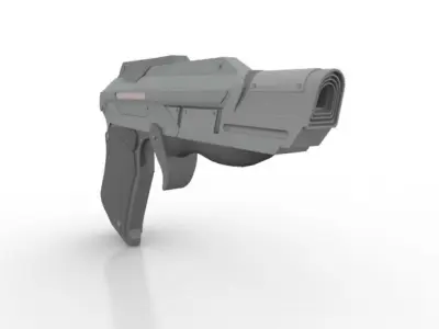 Phaser gun Low-poly 3D model