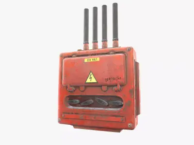 Fusebox small Low-poly 3D model