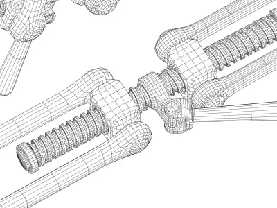 Railway Screwlink coupling arm 3D model