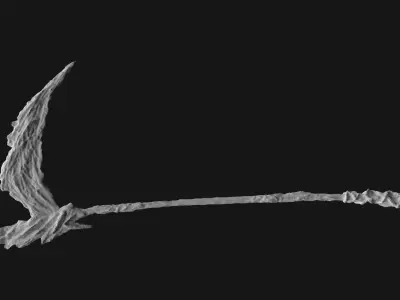 3D Scythe DarkRock model Low-poly 3D model