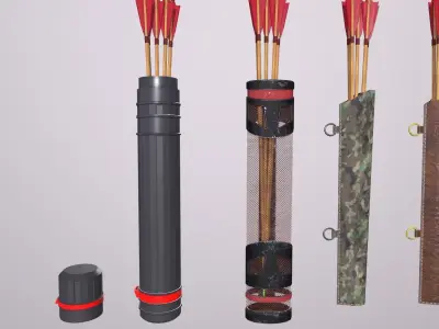 arrow archery arrows Low-poly 3D model