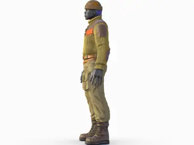 High Poly Casual Male Technician Sweater Low-poly 3D model purchase
