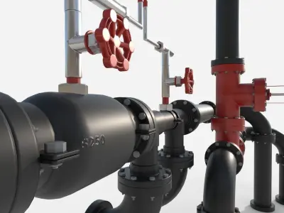 Industrial Pipes 3D model by mehrannaseri from CGTrader