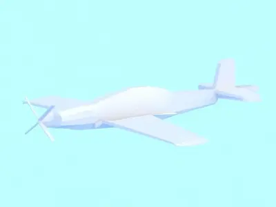 Low poly 3D airplane model Utva Lasta 1 Free low-poly 3D model