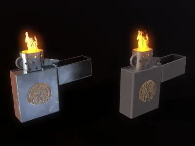 Zippo lighter Low-poly 3D model