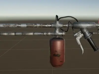 Flamethrower grenade launcher 3D model