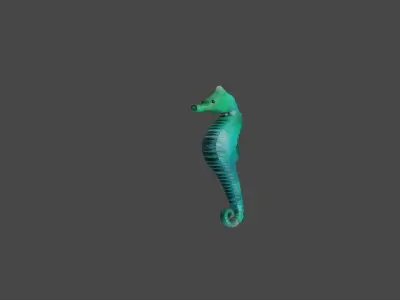 SEA HORSE  Low-poly 3D model