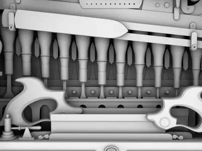 Studley Tool Chest 3D model