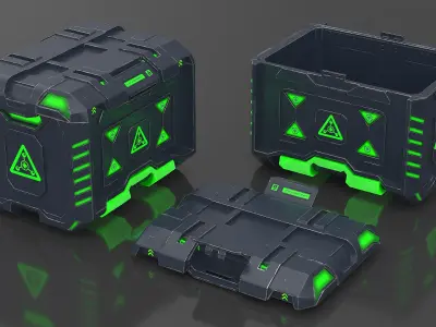 Sci-Fi Container 3D model get