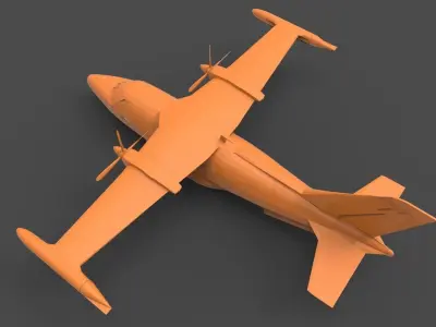Mitsubishi MU-2 3D print model