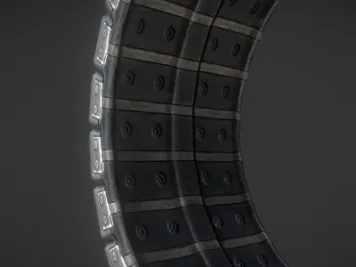 Futuristic Tire Sci-fi Plus Version Low-poly 3D model
